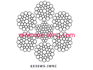 6x36WS IWRの鋼線ロープの石炭および鉱山機械掘削機または索道の輸送