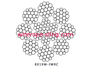 エレベーターの牽引の高速および安全のための8x19W鋼線ロープ