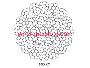 35 X K7の鋼線ロープの非回転長距離伝達は仕事を安定させます