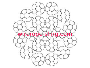 19XK7鋼線ロープの回転-抵抗力がある密集させた16mm - 40mmの直径