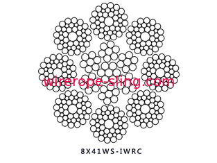 はさみ金の鋼線ロープ8x41WS IWRCの高性能は桟橋クレーンのために密集しました