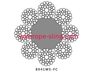 はさみ金の鋼線ロープ8x41WS IWRCの高性能は桟橋クレーンのために密集しました