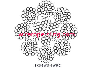 軽い持ち上がるワイヤー ロープ長いサービス8x36WS IWRC軽量の港およびクレーン車