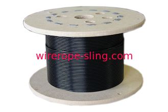 庭の装飾のために塗られる7x7ステンレス鋼ワイヤー ロープの繊維の中心の黒のビニール