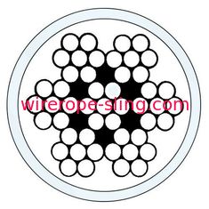 明確な上塗を施してある鋼線ロープ11のステンレス鋼の金属の大きい安全率