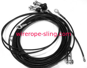 体育館ワイヤー ロープ アセンブリ3.2mm直径7 x 19は鋼鉄ロープに電流を通しました