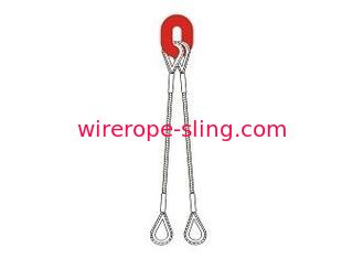 耐磨耗性を備えた2脚ワイヤーケーブルスリングプロフェッショナルスエージドブライドル