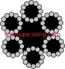 高柔軟性鋼線ロープ6 X 12バンドル用Ungalvanized /亜鉛メッキ