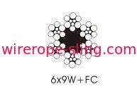 亜鉛メッキ鋼線を束ねる6 X 9、5mmのスチールリフトケーブル