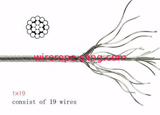 優れた破断荷重を持つ1×19マリングレードステンレス鋼ケーブル