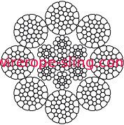 50トンの電気起重機のステンレス鋼ワイヤー ロープ モデル8* K31WS + IWR -25.5MM