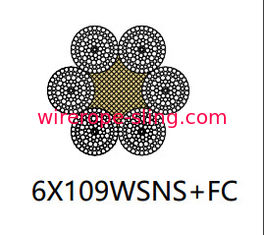 掘削掘削リグ鋼線ケーブル、6 X 109 Wsns回転抵抗ロープ