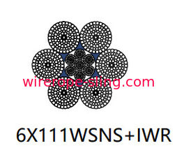 コンパクト撚り線鋼線ロープ高性能6 X 111 Wsns Iso9001承認