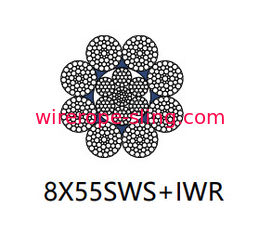 ジス/アストム標準スチールワイヤロープ8 X 55 Swsパラレルレイアップ用