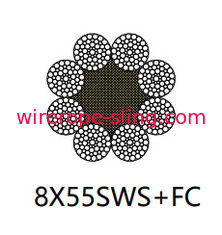 ジス/アストム標準スチールワイヤロープ8 X 55 Swsパラレルレイアップ用