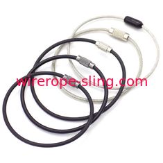 鋼線ロープの吊り鎖の荷物の札のループKeychainリング、持ち上がることのための安全吊り鎖