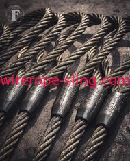 6x25 IWRは安全掛け金が付いているホックを注目するために足ワイヤー ロープの吊り鎖のフランダースのループを選抜します