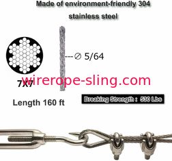 屋外のひもは掛かるキット1x19のステンレス鋼ワイヤー ロープ304の懸濁液のキットをつけます