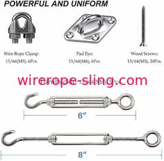 屋外のひもは掛かるキット1x19のステンレス鋼ワイヤー ロープ304の懸濁液のキットをつけます