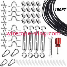 ひもの150のFTの懸濁液のキットが付いている軽い掛かるキットの上塗を施してある鋼線ロープ