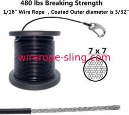 ターンバックルおよびホックが付いている屋外の軽いガイド ワイヤー ロープ アセンブリ110のFtのケーブル キット