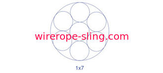 1 x 7円形の繊維6mmのステンレス鋼ワイヤー ロープ