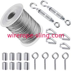 ターンバックル ワイヤー テンショナー ポリ塩化ビニールのコーティングが付いている2mm x 50のFTワイヤー ロープ