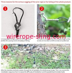 黒いビニールは304のステンレス製の1.5 Mmの鋼線ロープに塗りました