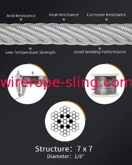T316構造1000FTの7x7ステンレス鋼ワイヤー ロープ