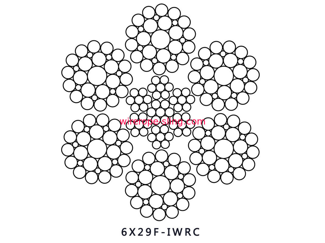 6 x 29 FI鋼ワイヤロープは亜鉛めっきまたは非溶融化される