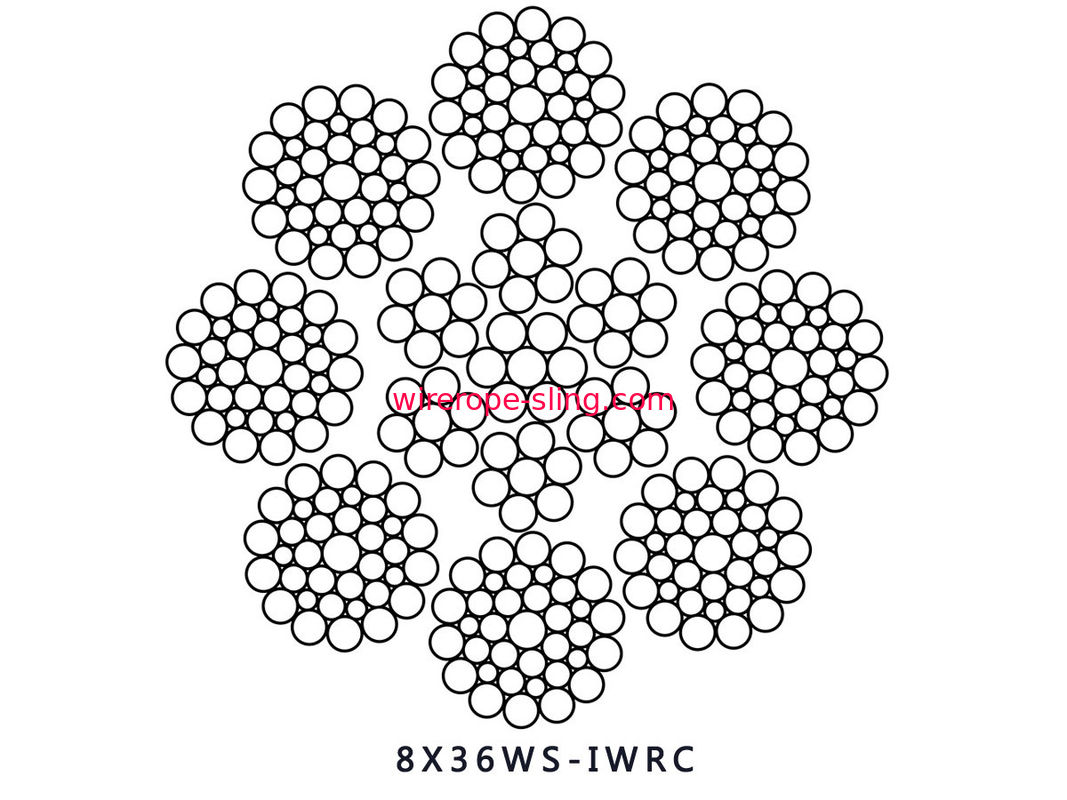 軽い持ち上がるワイヤー ロープ長いサービス8x36WS IWRC軽量の港およびクレーン車
