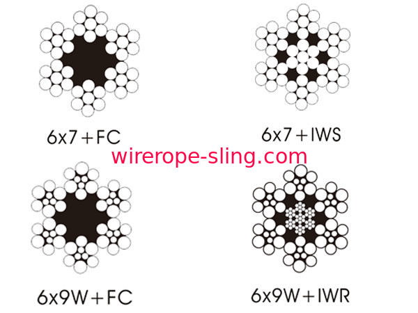 亜鉛メッキ鋼線を束ねる6 X 9、5mmのスチールリフトケーブル