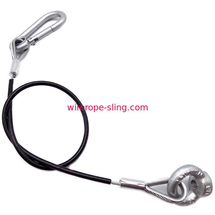 Oem鋼線ロープスリングコーティングPvcは、シンブルループの目で亜鉛メッキ
