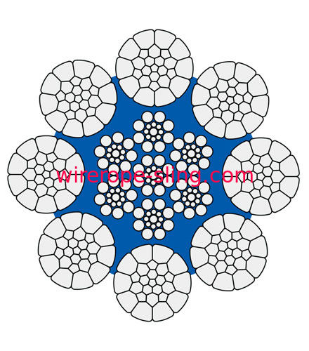 50トンの電気起重機のステンレス鋼ワイヤー ロープ モデル8* K31WS + IWR -25.5MM