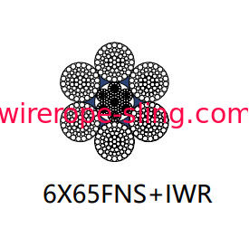 高柔軟性ステンレスワイヤーロープ6 X 65ファイン60ミリメートル120ミリメートル直径