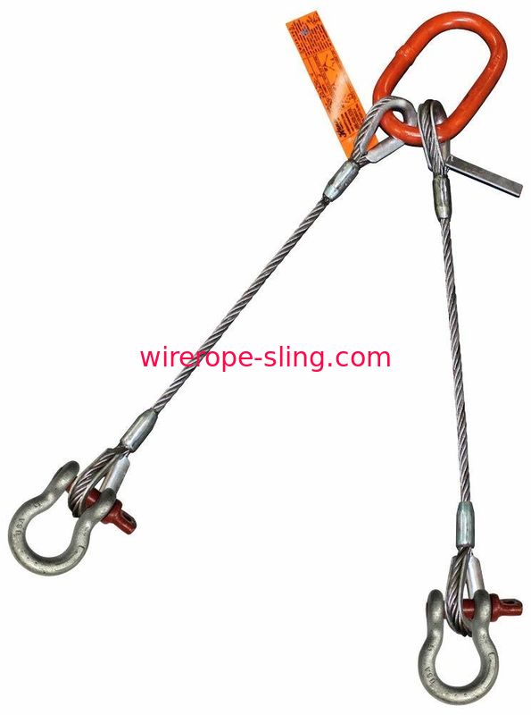 Pinのアンカー手錠の細長いマスター リンクをねじで締める2本の足のステンレス鋼の吊り鎖の指ぬき