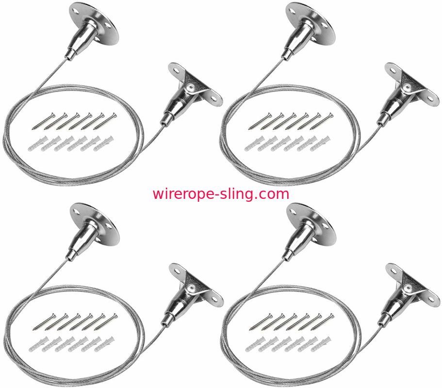 4掲示板の絵画のためのPCの懸濁液のケーブル キット4mmのステンレス鋼ワイヤー ロープ