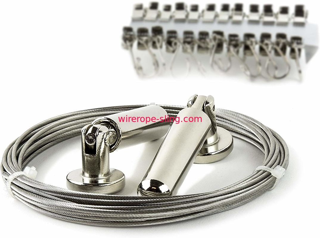 Wallnitureのカーテンは24のクリップによって置かれる多目的ステンレス鋼ワイヤー ロープをおおいます