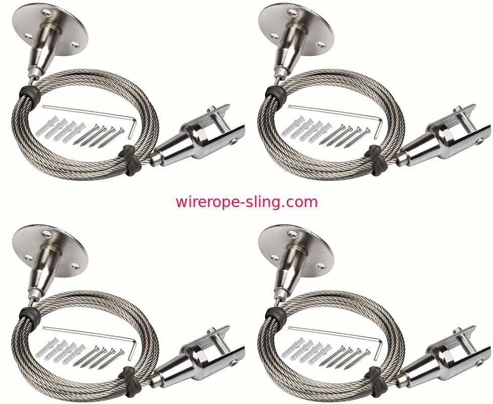 4Pcs 2mm x 6.5保護プラスチック ジャケット アセンブリが付いているステンレス鋼フィートのワイヤー ロープの