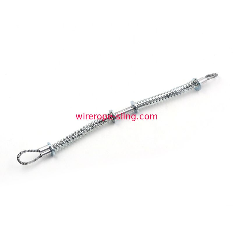 ステンレス製の索具ワイヤー ロープの吊り鎖を*44」研修会の安全鞭の点検3/8"しっかり止めて下さい