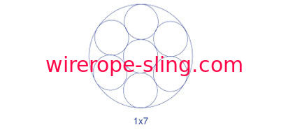1 x 7円形の繊維6mmのステンレス鋼ワイヤー ロープ