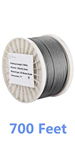 Senmit 18 Stainless Steel Cable 700フィート