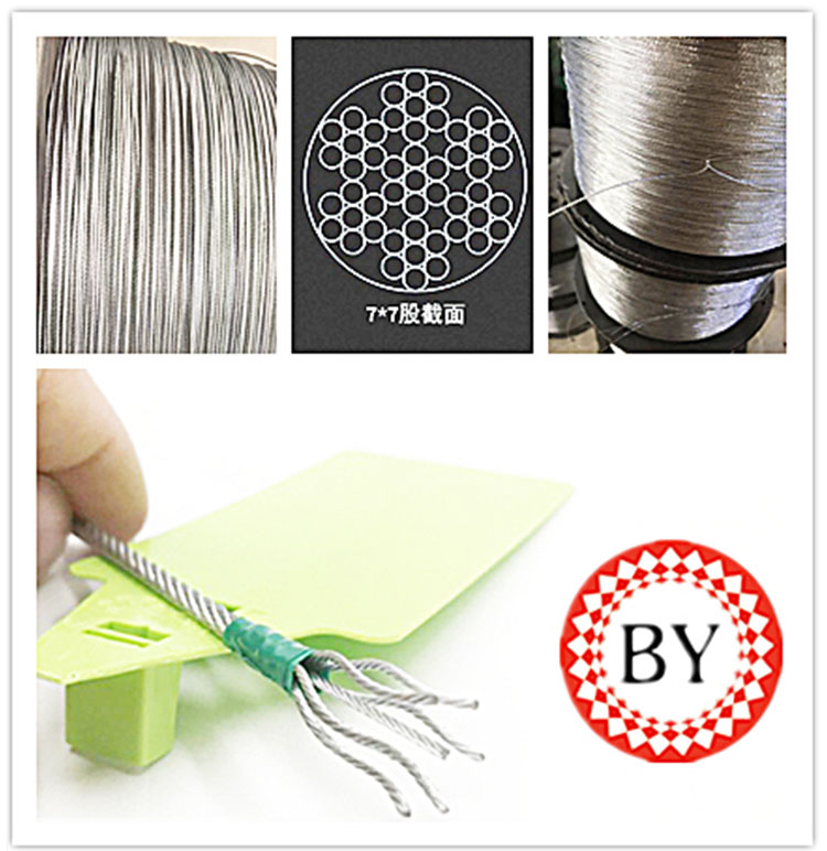 7 * 7高張力1 mm 1.8 mm亜鉛メッキ鋼ケーブル
