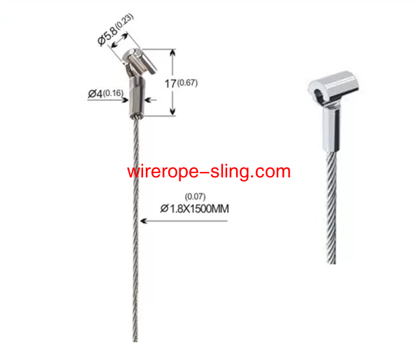 絞首刑になるアートと絵のための1.8 mmのステンレス鋼コブラ終わりケーブル掛け金キット
