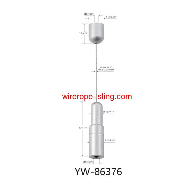 2つの脚YW 86375による倍のミニフック終わり亜鉛メッキ鋼保安ケーブル