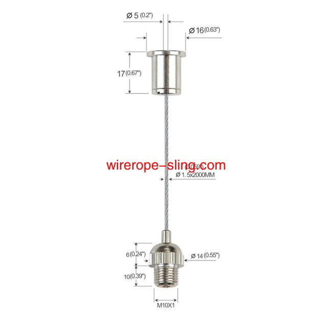 M 10糸YW 86012による真鍮の天井ケーブル絞首刑になるシステム光懸架装置キット