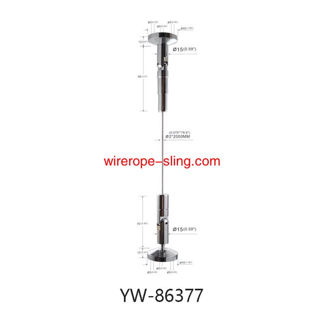 2つの脚YW 86375による倍のミニフック終わり亜鉛メッキ鋼保安ケーブル